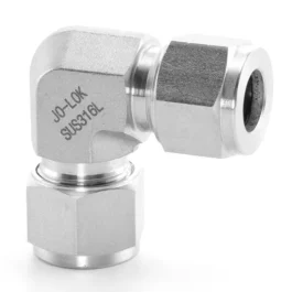Stainless Steel Double Ferrule Tube Fitting Compression 90 Degree Union Elbow