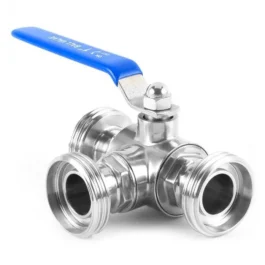 Sanitary Stainless Steel Male Thread 3 Way Ball Valve