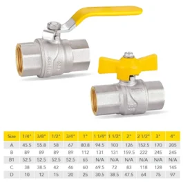 Female-Famale Gas ball Valve-Lever-Handle